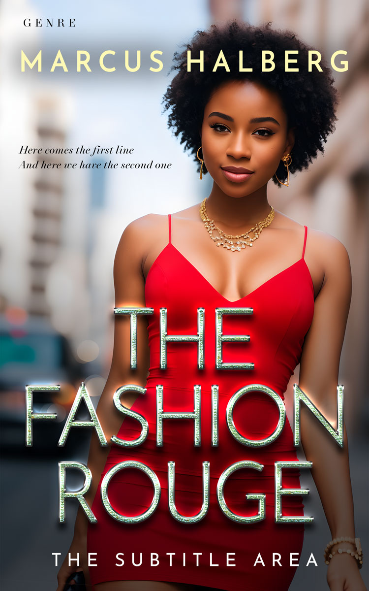 2D view of Premade Romance Book Cover - Silver Rust