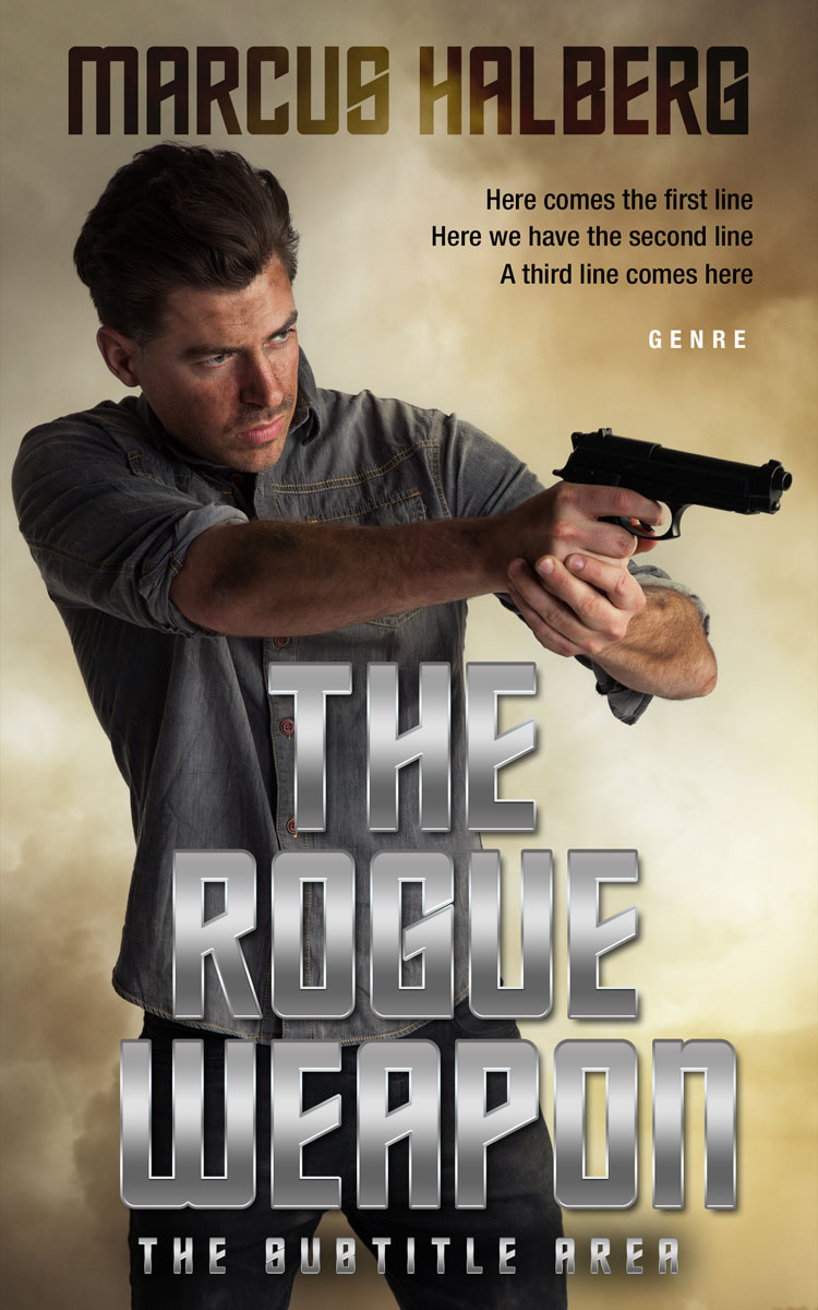 2D view of Premade Action & Adventure Book Cover - Donkey Brown