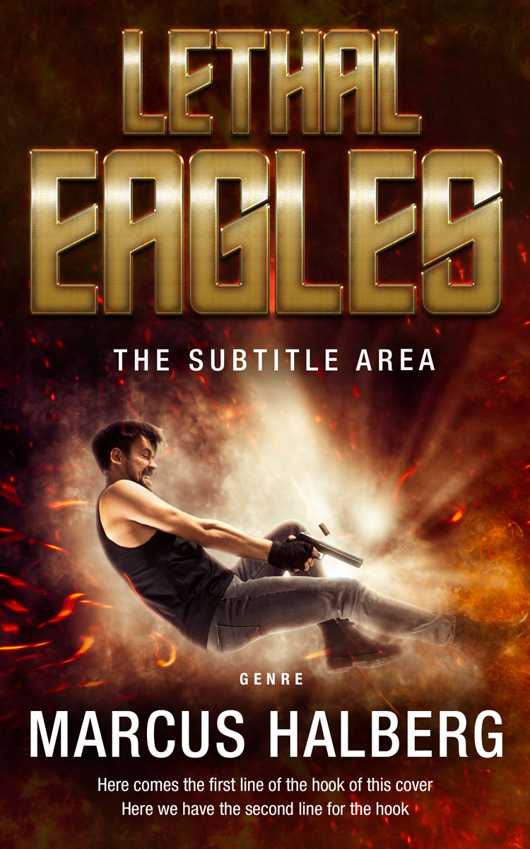 2D view of Premade Mystery & Thriller & Suspense Book Cover - Tan