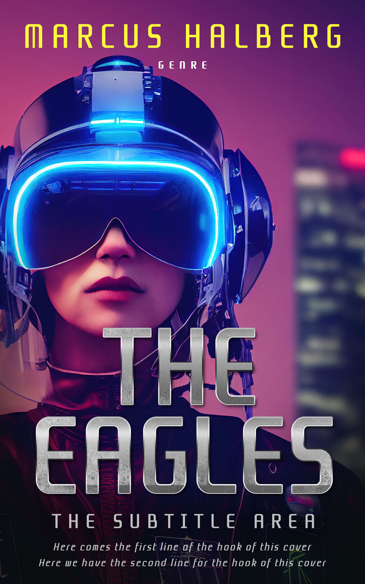 2D view of Premade Science Fiction Book Cover - Jacarta