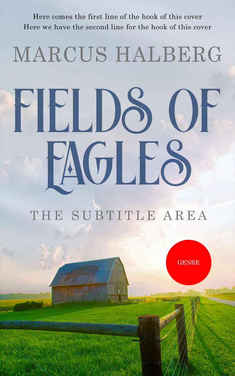 2D view of Premade Western Book Cover - Iron