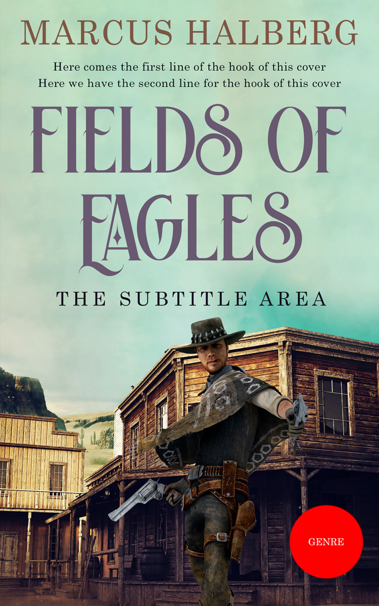 2D view of Premade Action & Adventure Book Cover - Surf