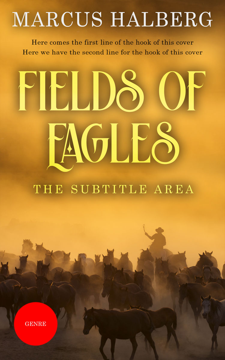 2D view of Premade Western Book Cover - Brandy Punch