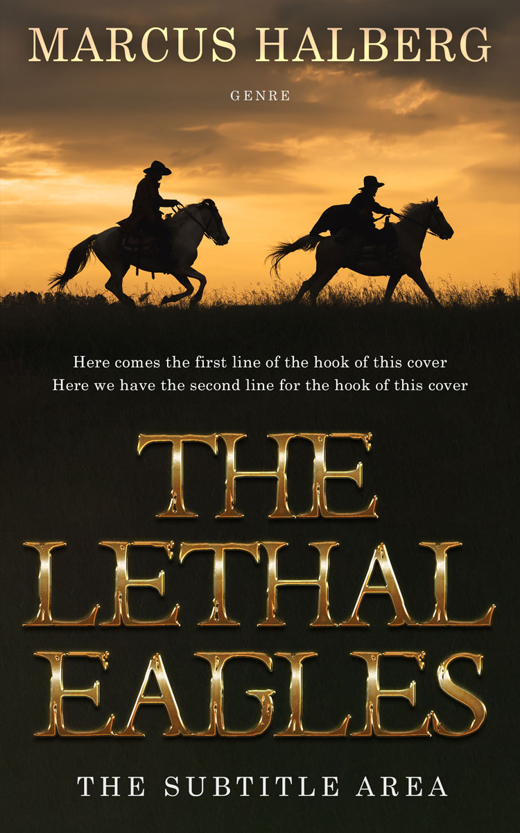 2D view of Premade Action & Adventure Book Cover - Di Serria