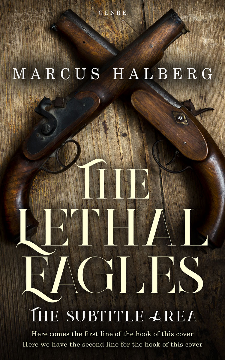 2D view of Premade Western Book Cover - Oil