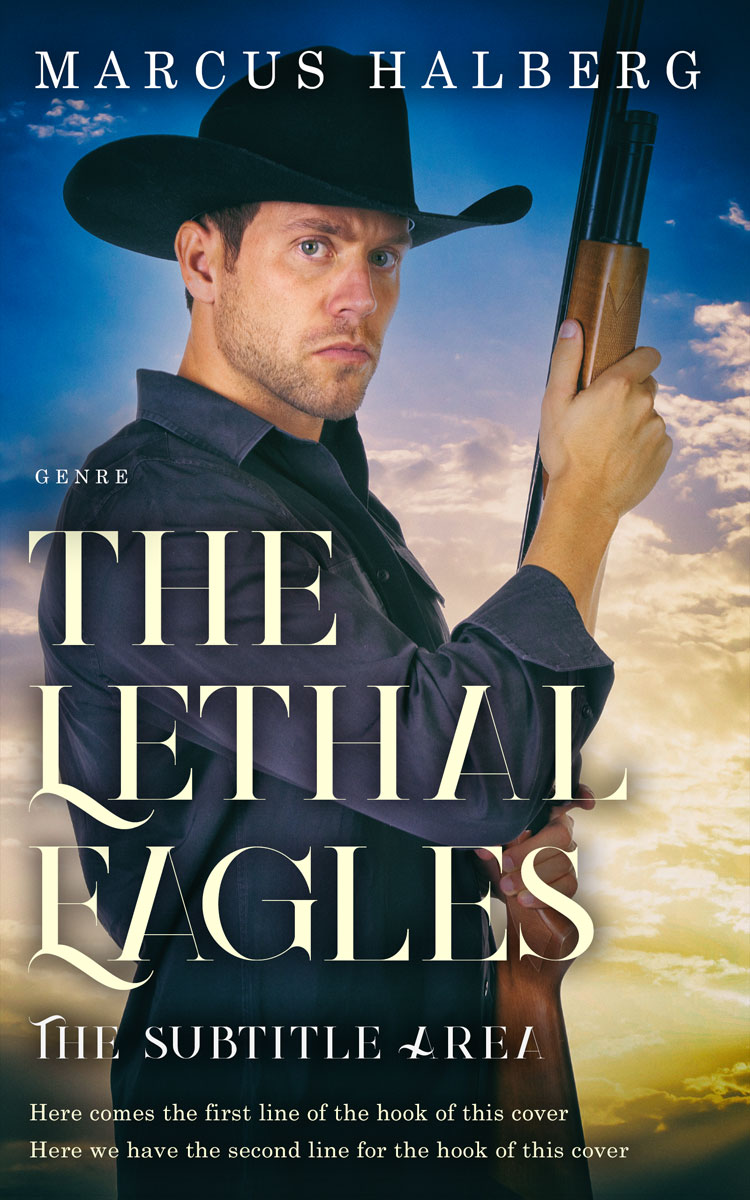 2D view of Premade Action & Adventure Book Cover - Akaroa