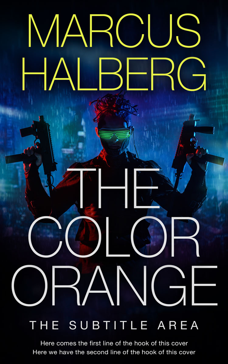 2D view of Premade Science Fiction Book Cover - Ebony