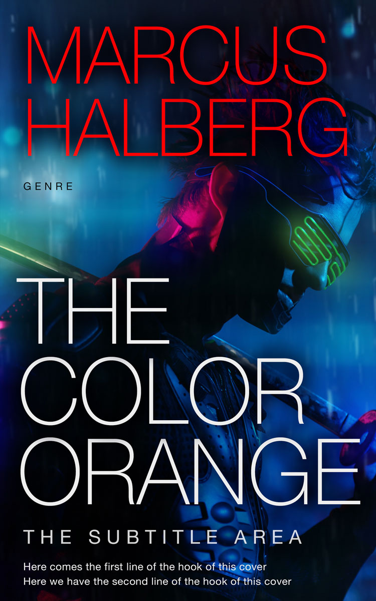 2D view of Premade Science Fiction Book Cover - Ebony