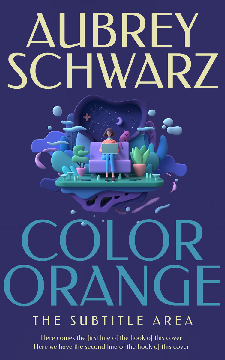 2D view of Premade Abstract Book Cover - Rhino