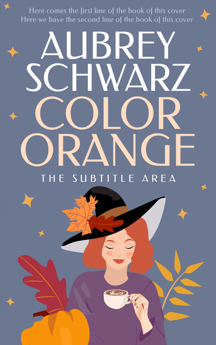 2D view of Premade Chick Lit Book Cover - Slate Gray