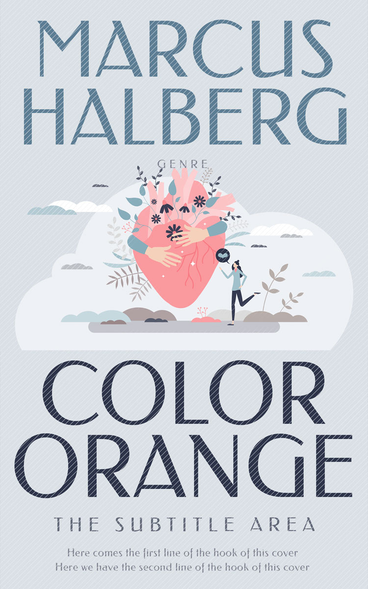 2D view of Premade Health & Mind & Body Book Cover - Iron