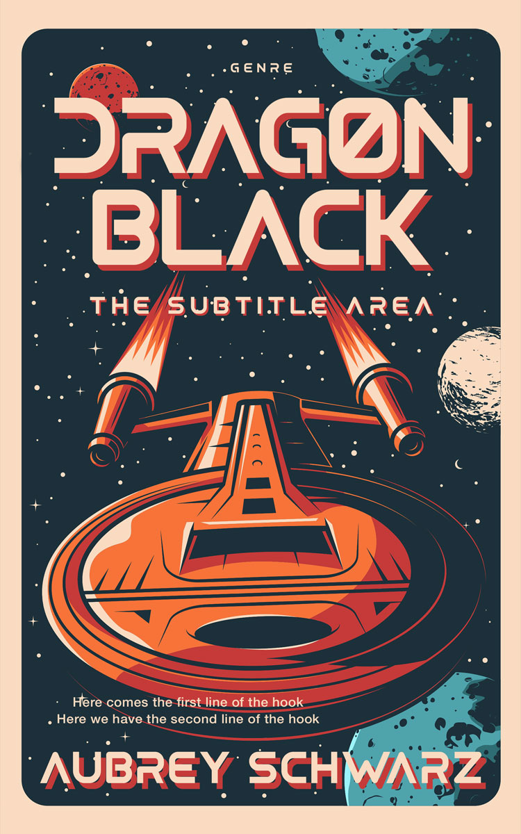 2D view of Premade Science Fiction Book Cover - Ebony Clay