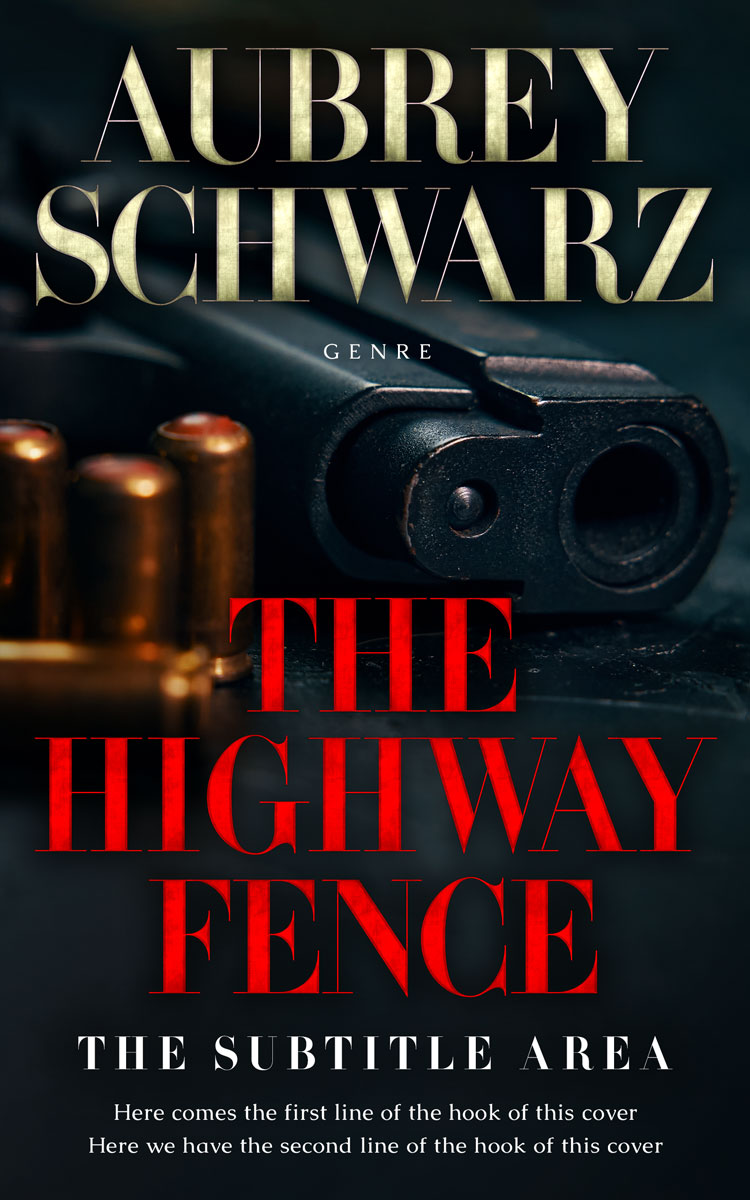 2D view of Premade Mystery & Thriller & Suspense Book Cover - Black