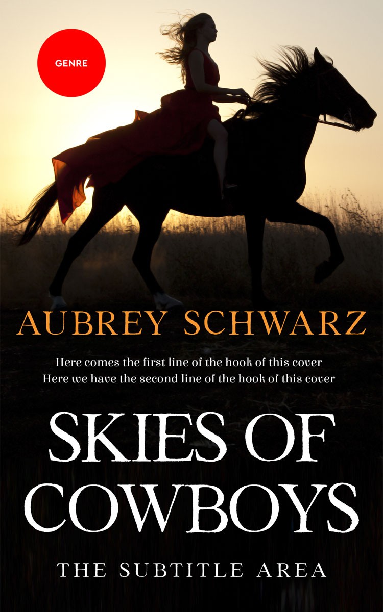 2D view of Premade Western Book Cover - Night Rider