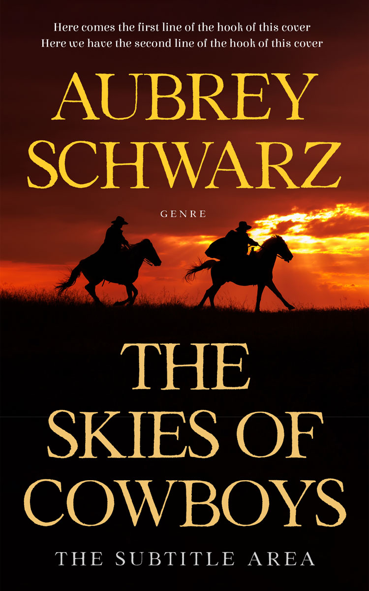 2D view of Premade Action & Adventure Book Cover - Red Damask