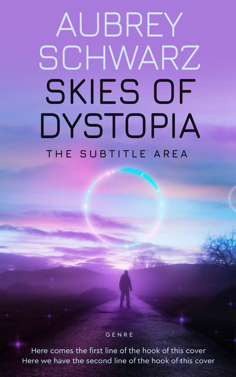 2D view of Premade Science Fiction Book Cover - Lavender