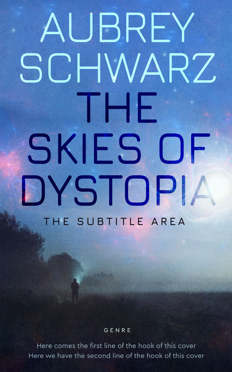 2D view of Premade Science Fiction Book Cover - Steel Blue