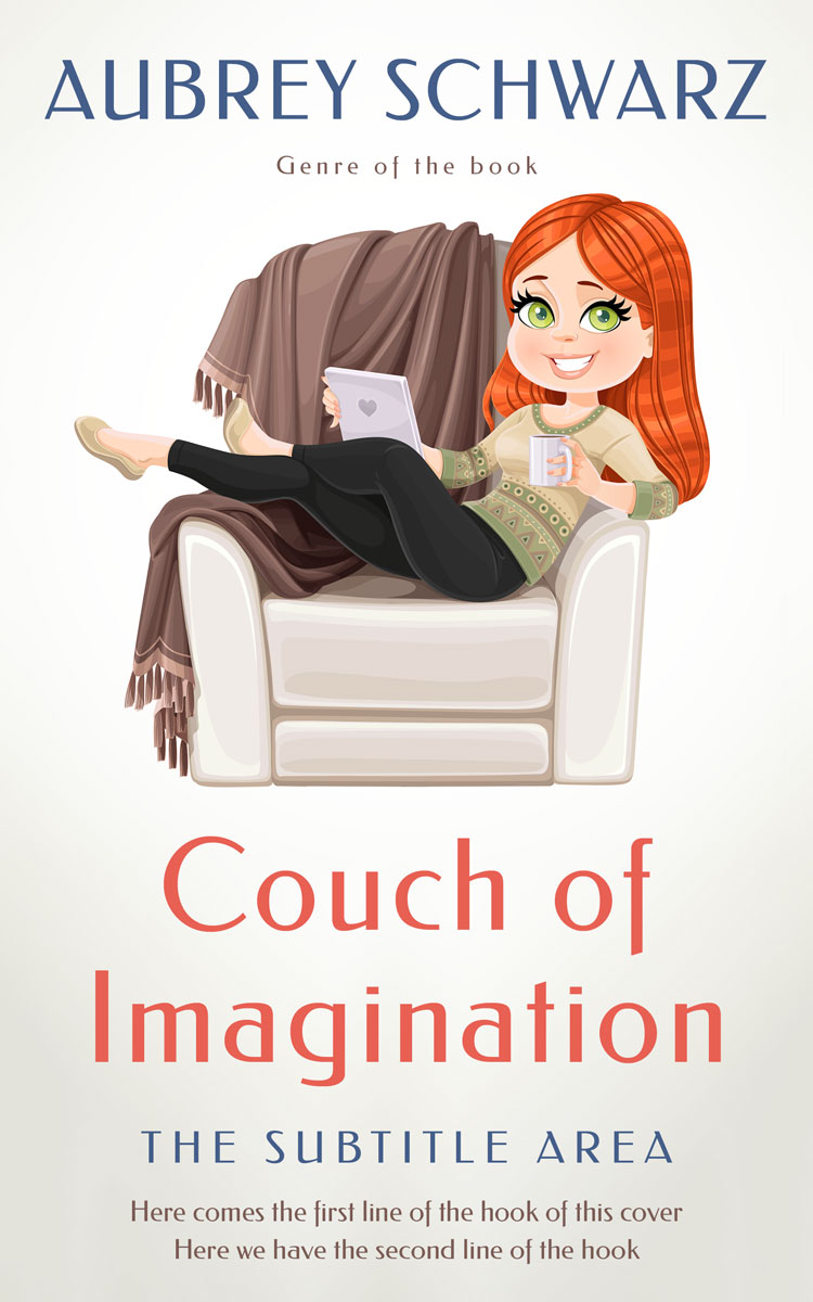 2D view of Premade Chick Lit Book Cover - Pampas