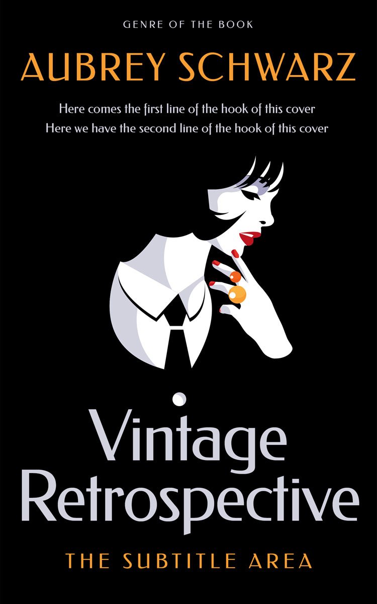 2D view of Premade Chick Lit Book Cover - Black