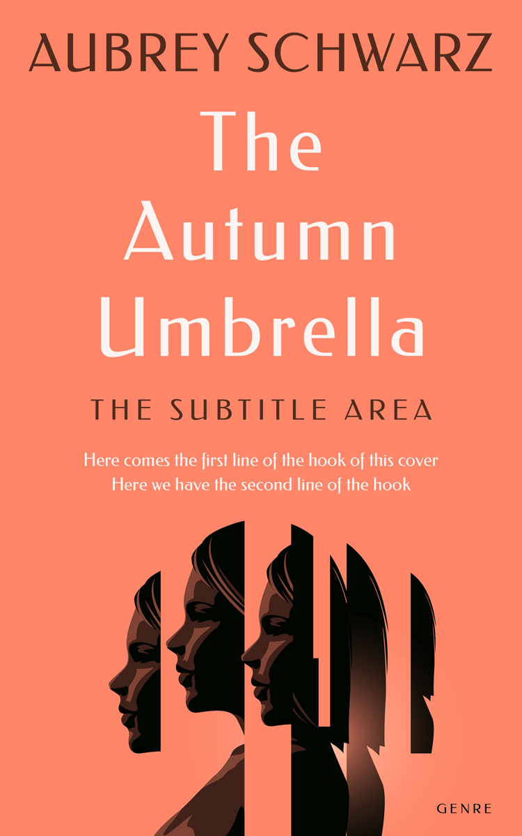 2D view of Premade Romance Book Cover - Salmon