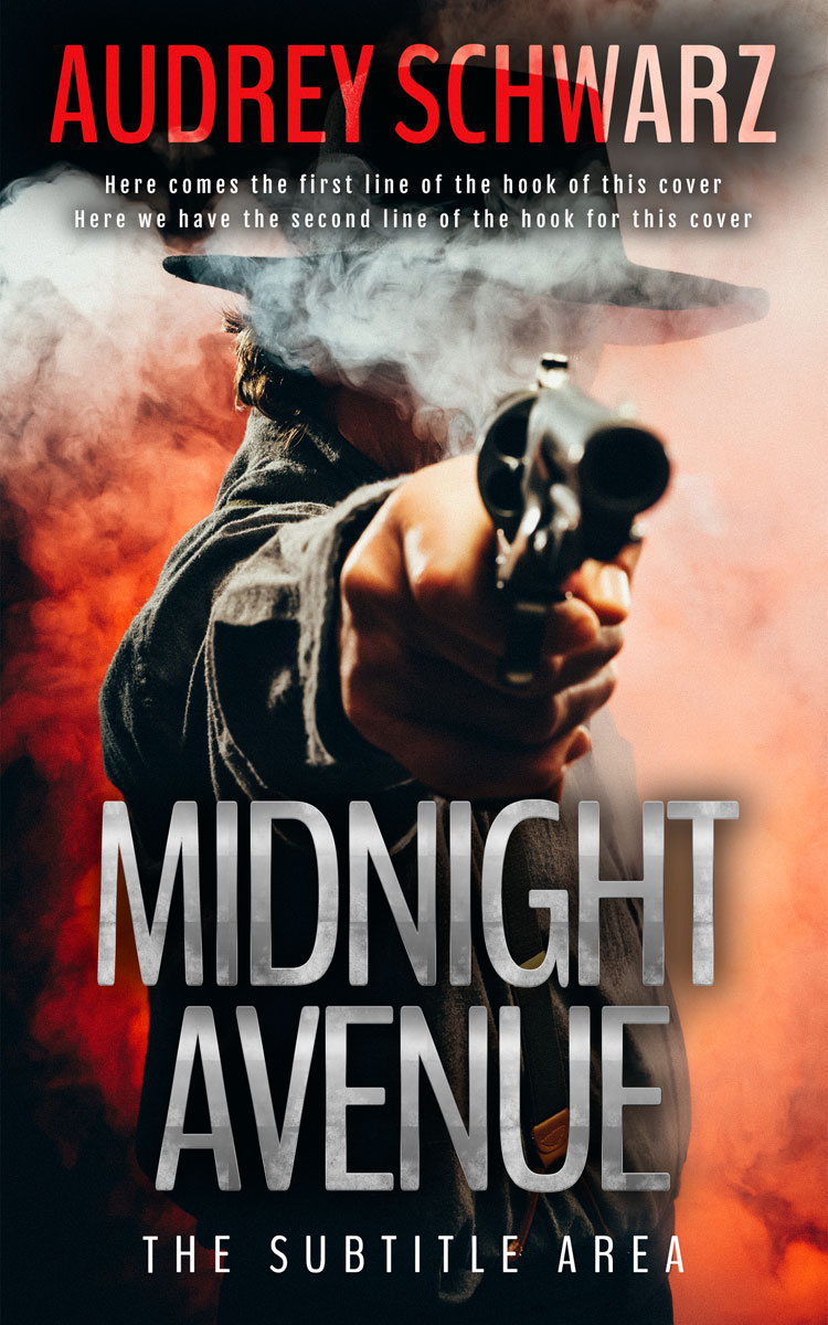 2D view of Premade Action & Adventure Book Cover - Tonys Pink