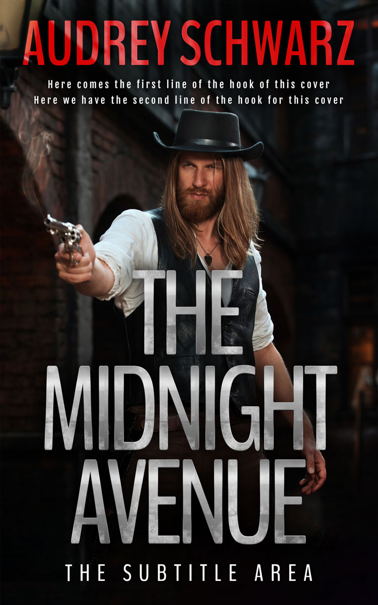 2D view of Premade Western Book Cover - Quicksand