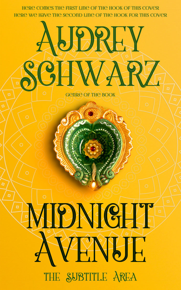 2D view of Premade Religion & Spirituality Book Cover - Lightning Yellow