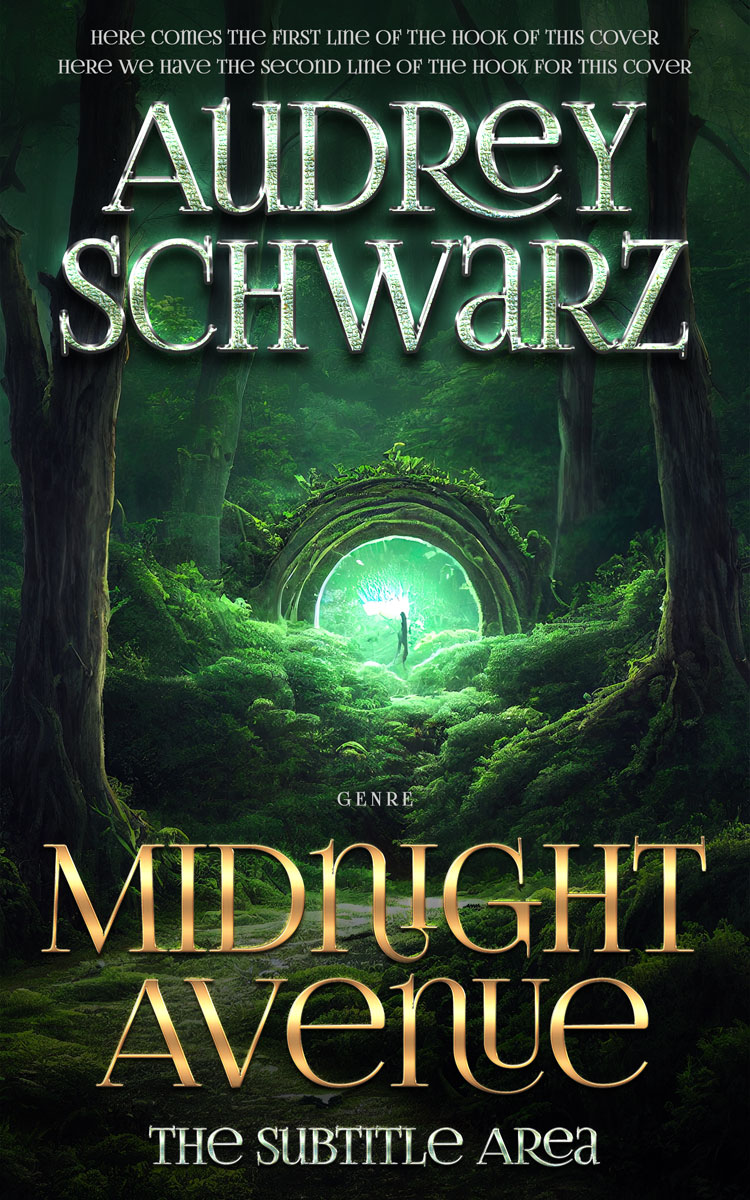 2D view of Premade Fantasy Book Cover - Racing Green