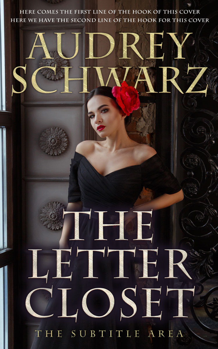 2D view of Premade Chick Lit Book Cover - Cocoa Brown