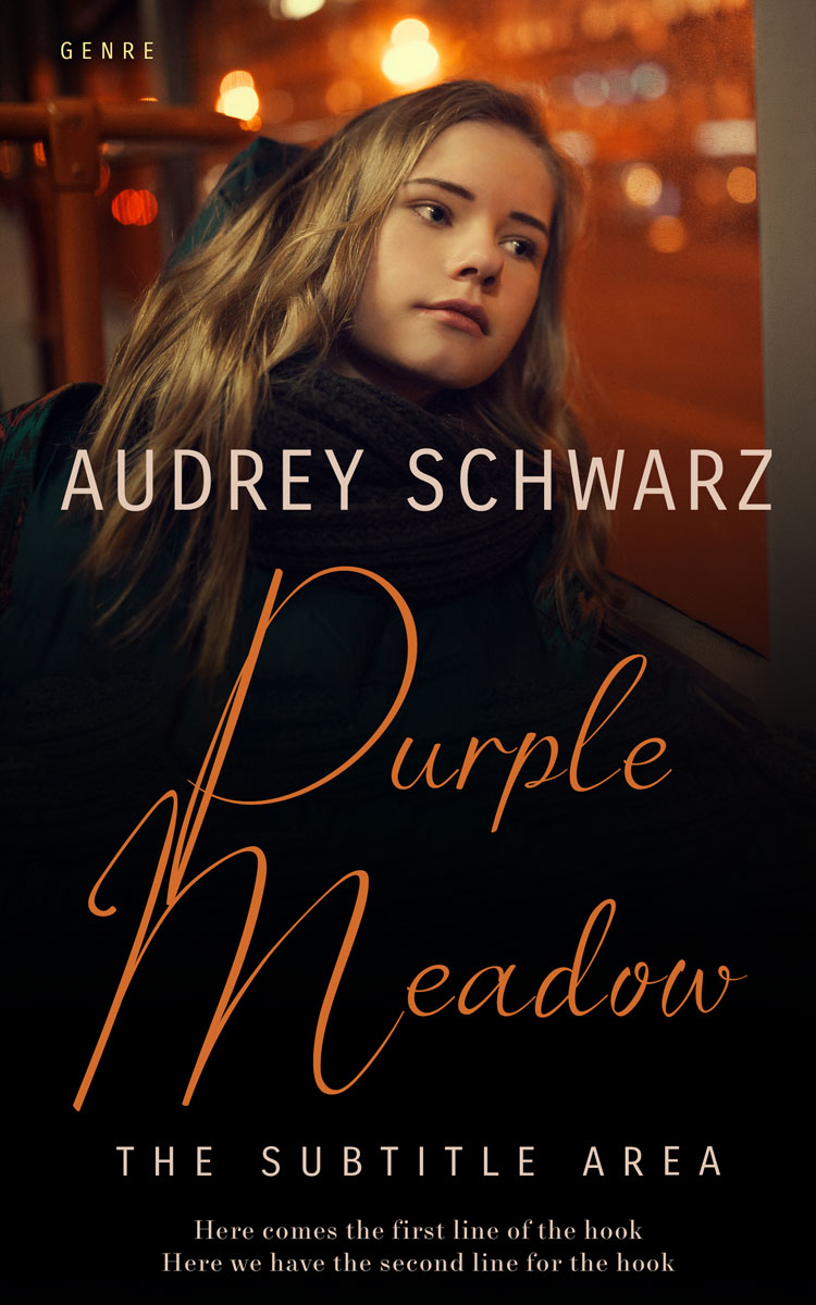 2D view of Premade Teen & Young Adult Book Cover - Brown Rust