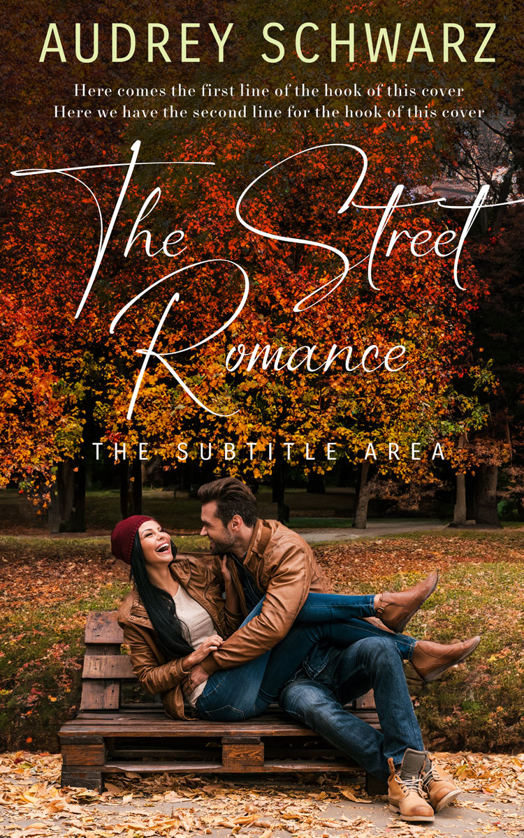 2D view of Premade Romance Book Cover - Coffee Bean