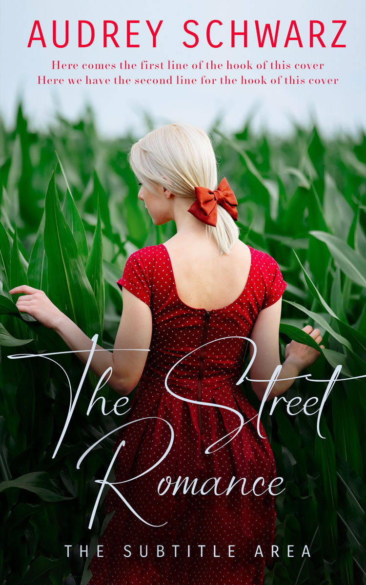 2D view of Premade Romance Book Cover - Black Olive