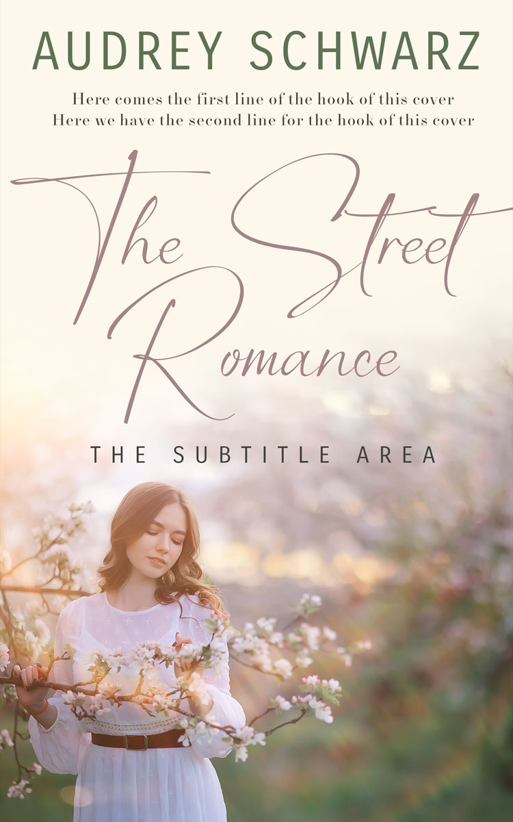 2D view of Premade Romance Book Cover - White Rock