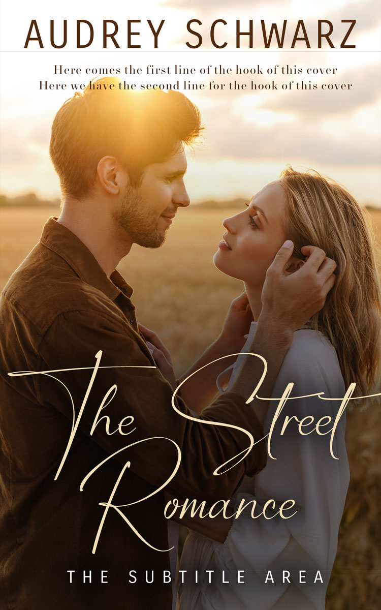 2D view of Premade Romance Book Cover - Hampton