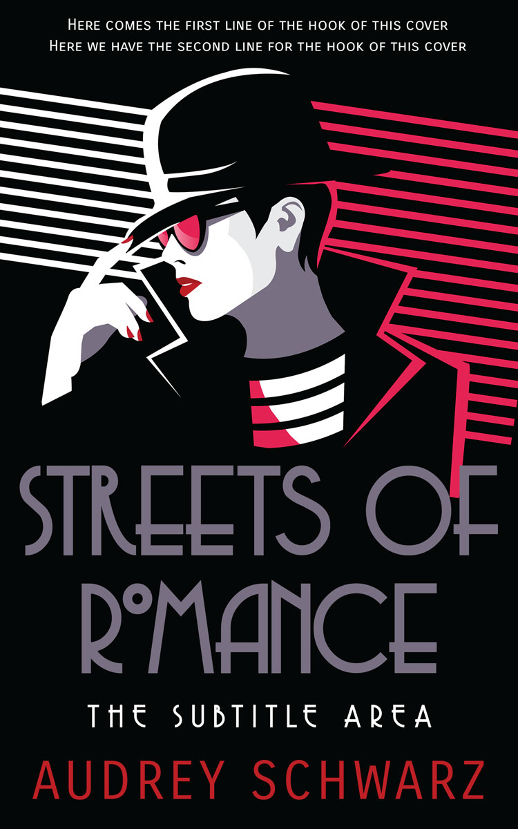 2D view of Premade Chick Lit Book Cover - Ebony