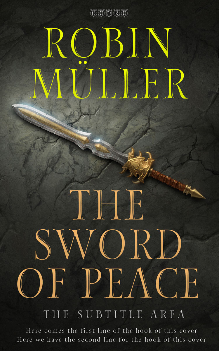 2D view of Premade Fantasy Book Cover - Heavy Metal