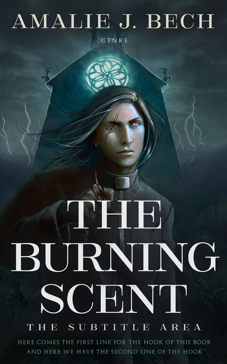 2D view of Premade Fantasy Book Cover - Outer Space