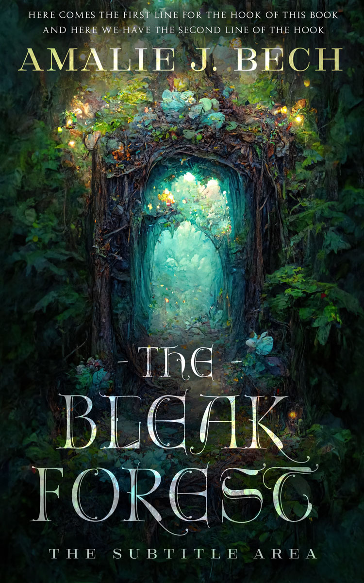 2D view of Premade Fantasy Book Cover - Racing Green