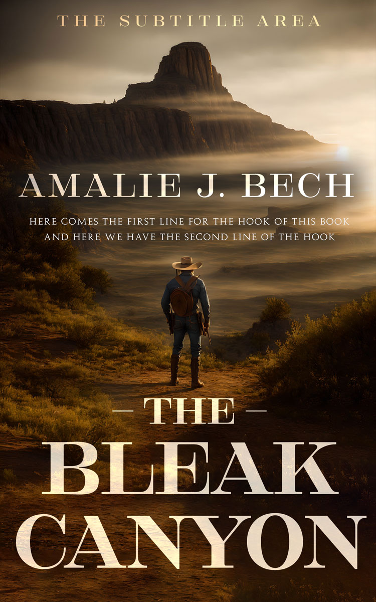 2D view of Premade Western Book Cover - Sambuca