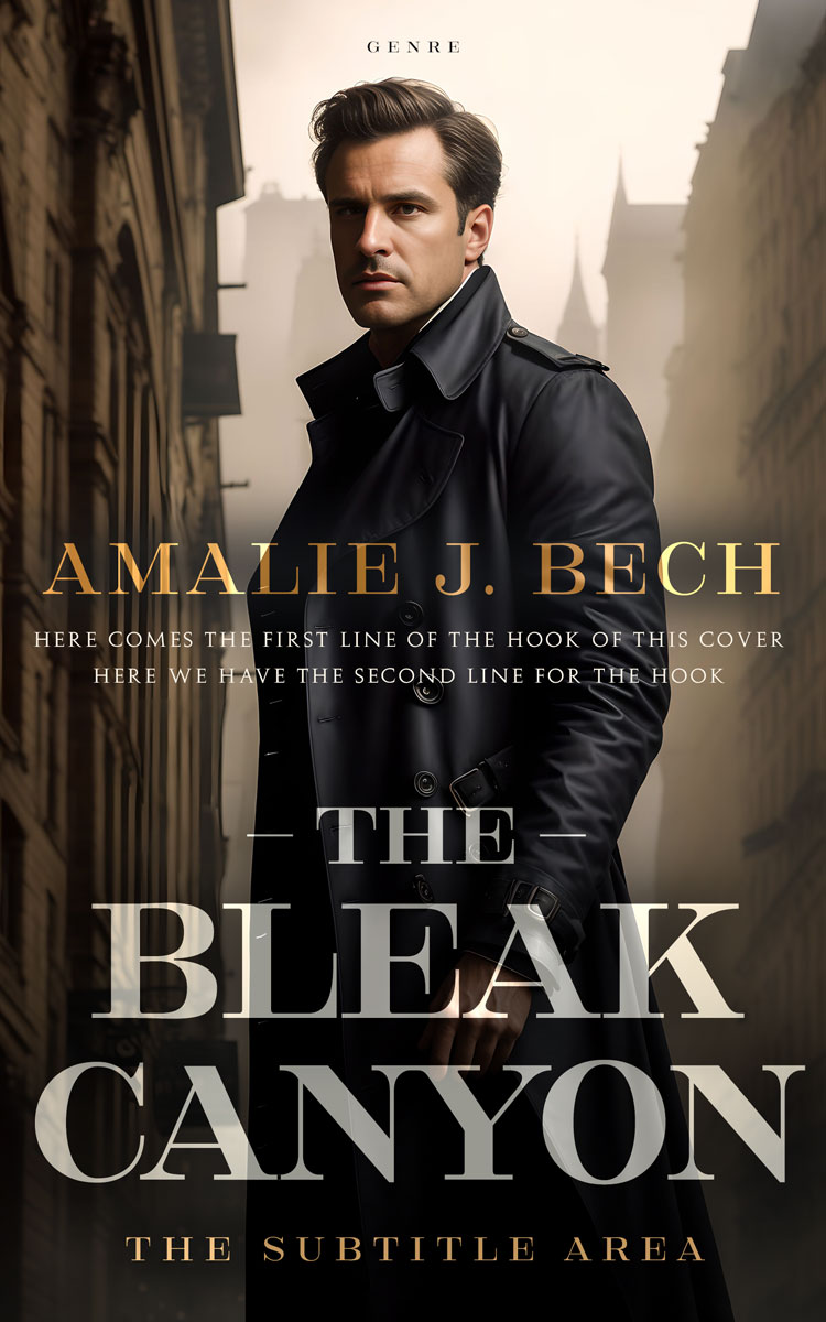 2D view of Premade Mystery & Thriller & Suspense Book Cover - Soft Amber