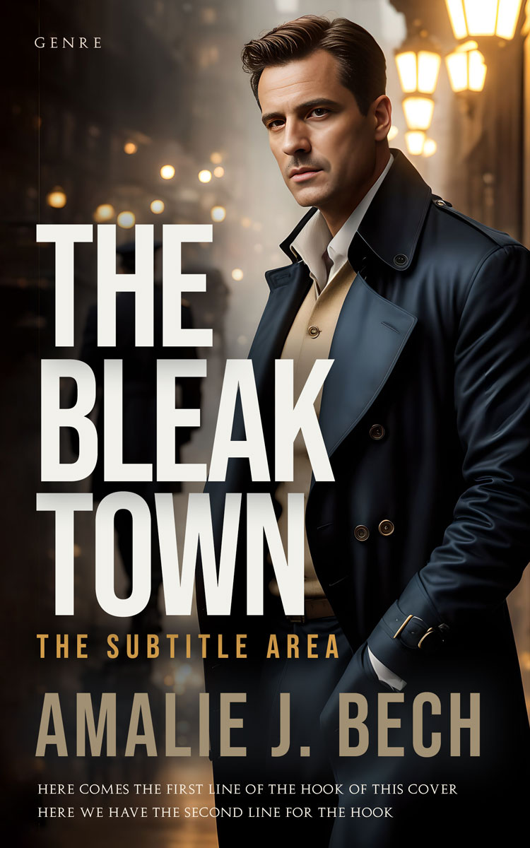 2D view of Premade Mystery & Thriller & Suspense Book Cover - Soft Amber