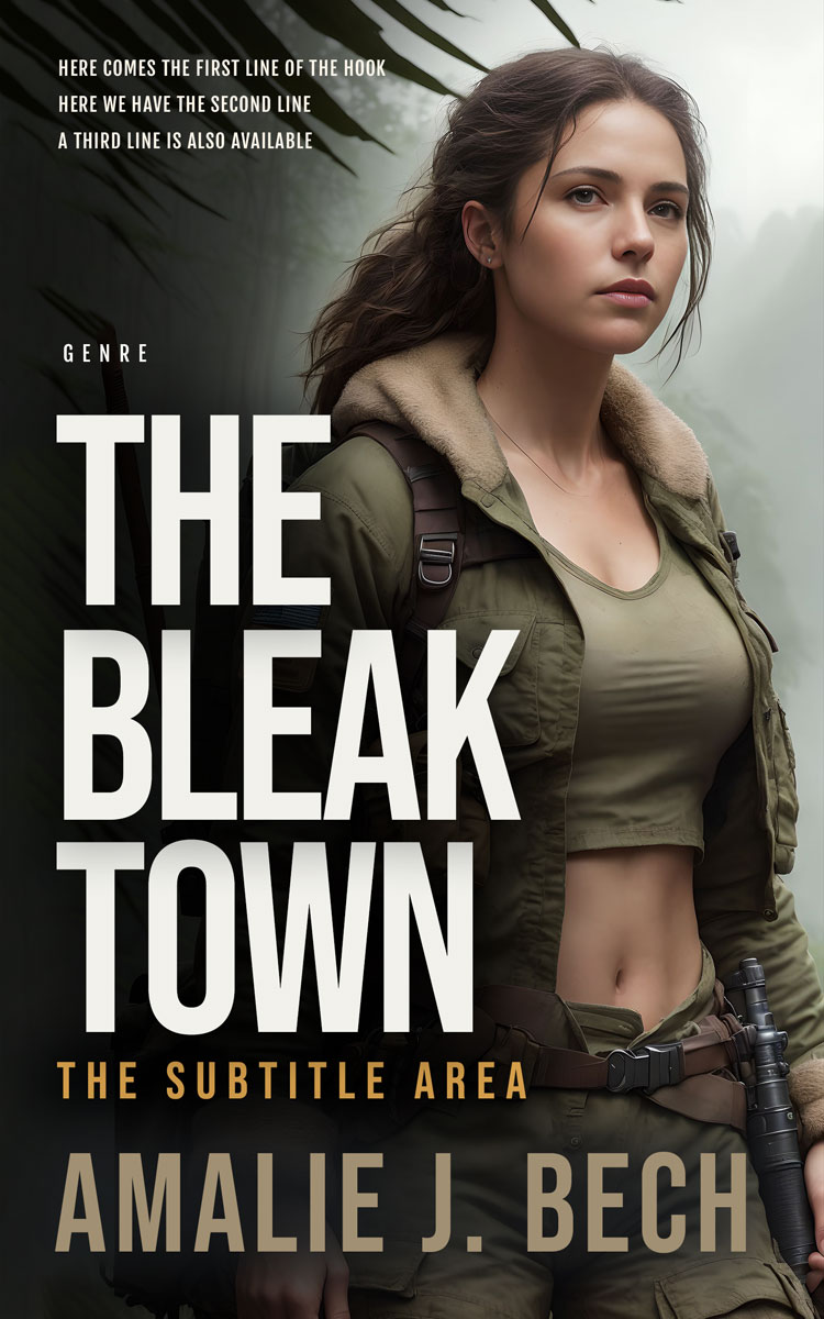 2D view of Premade Mystery & Thriller & Suspense Book Cover - Swirl