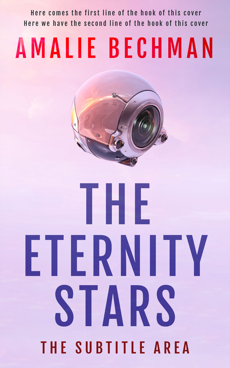 2D view of Premade Science Fiction Book Cover - French Lilac