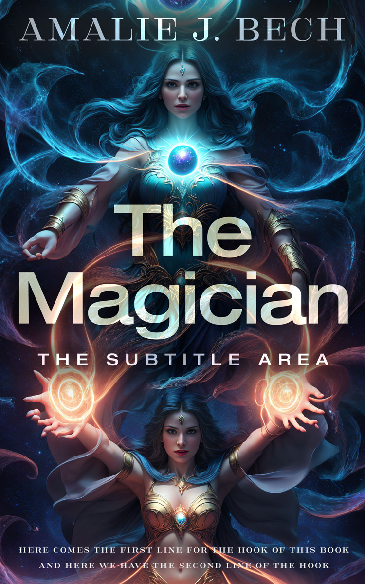 2D view of Premade Fantasy Book Cover - Ebony Clay