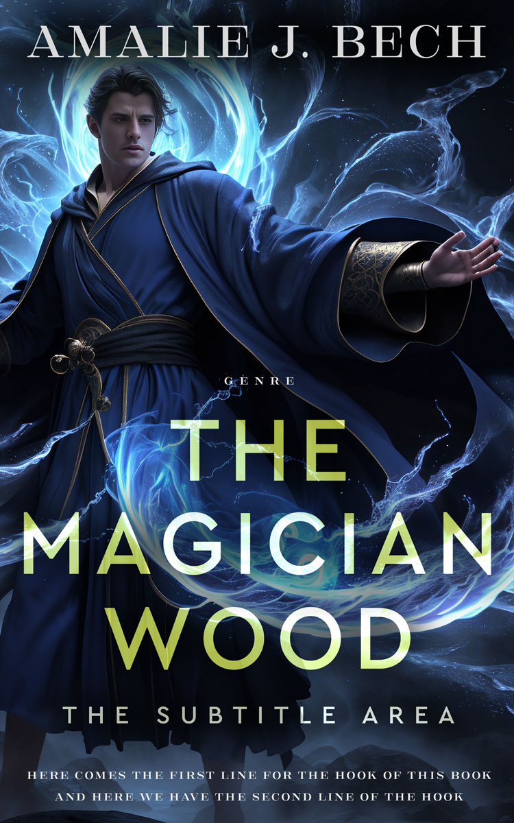 2D view of Premade Fantasy Book Cover - Mirage