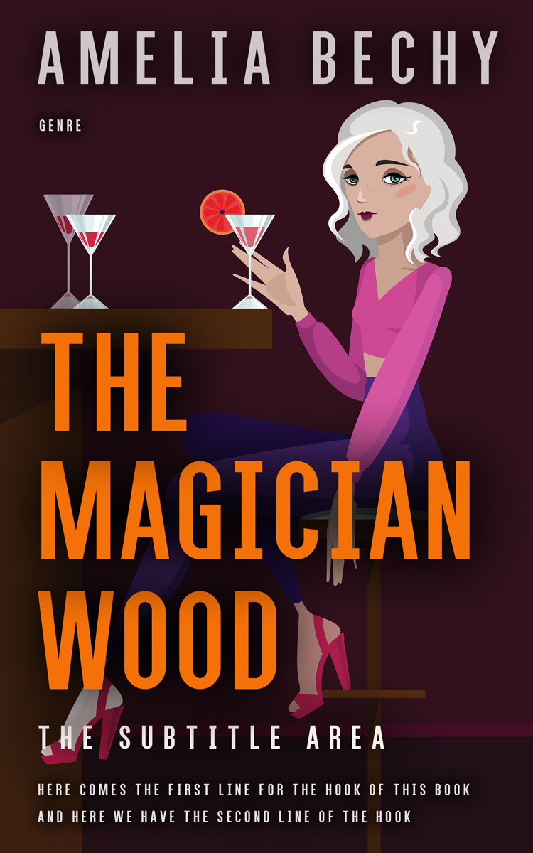 2D view of Premade Chick Lit Book Cover - Tamarind