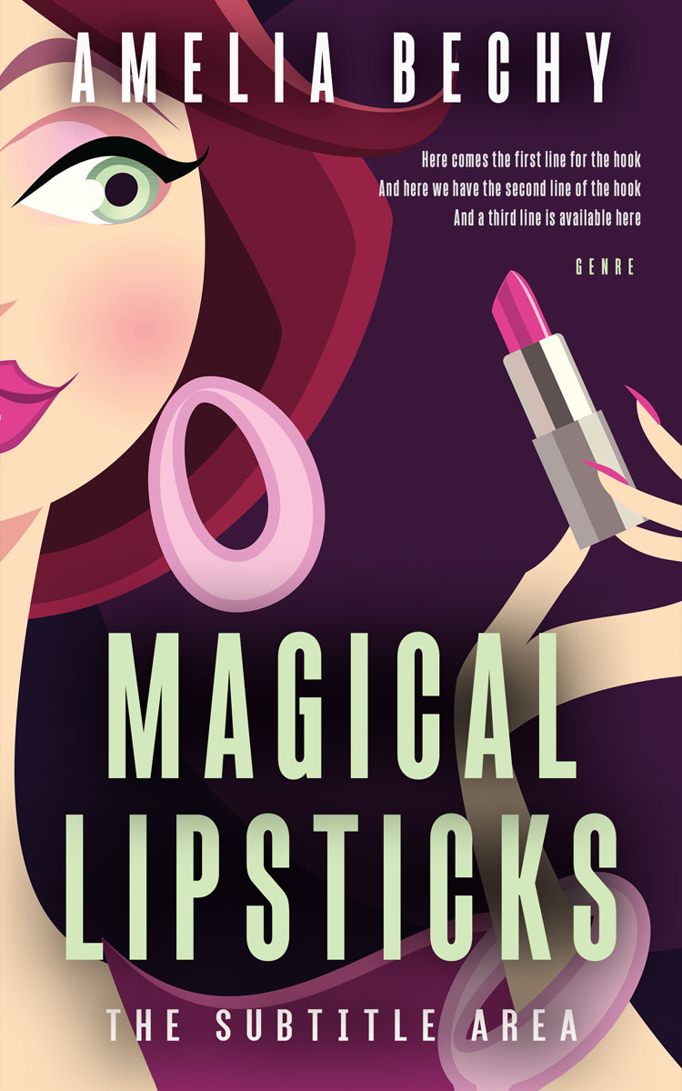 2D view of Premade Chick Lit Book Cover - Grain Brown