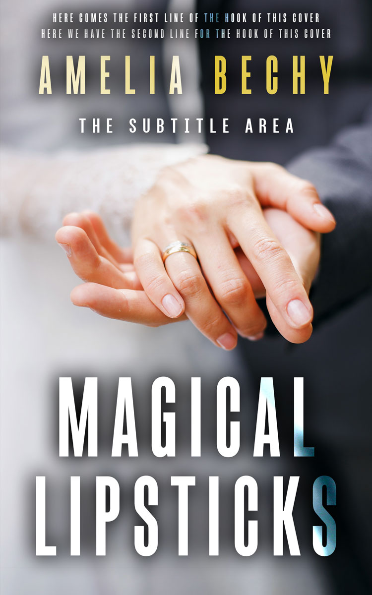 2D view of Premade Romance Book Cover - Silver Rust