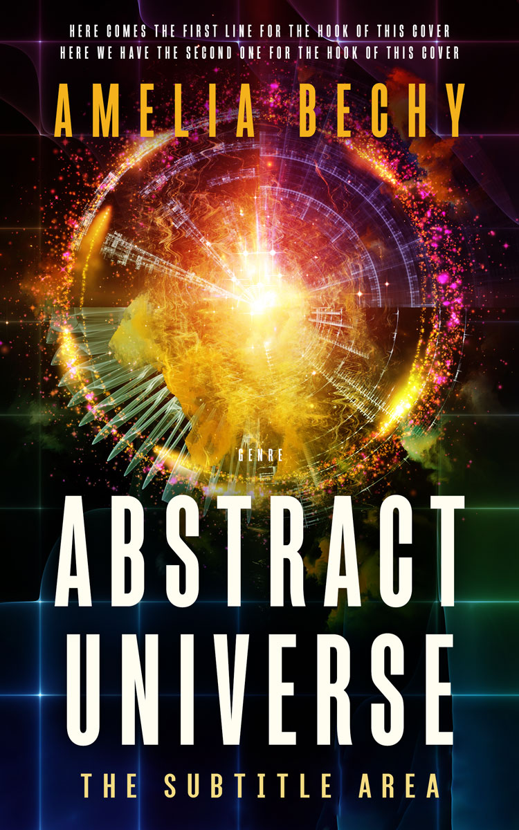 2D view of Premade Abstract Book Cover - Cocoa Brown