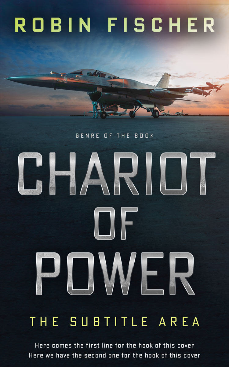 2D view of Premade Action & Adventure Book Cover - Mirage